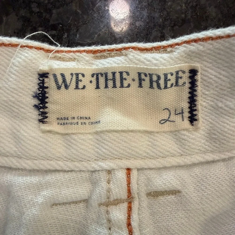 Free People We The‎ Free Ivy Mid Rise Short White Size 24